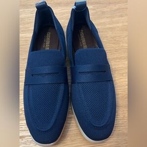 Cushionaire Navy Knit Slip-On Loafers for Women
